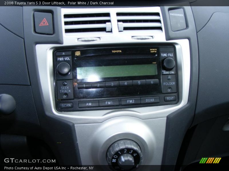Polar White / Dark Charcoal 2008 Toyota Yaris S 3 Door Liftback
