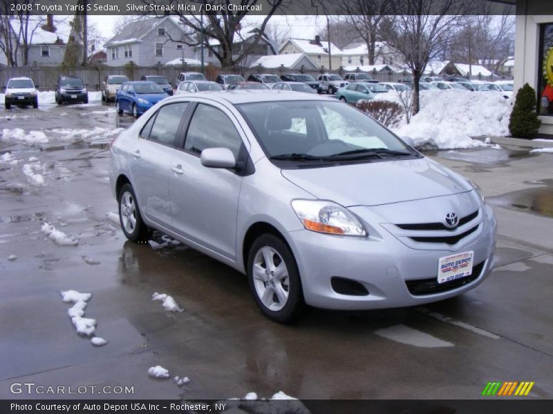 Silver Streak Mica / Dark Charcoal 2008 Toyota Yaris S Sedan