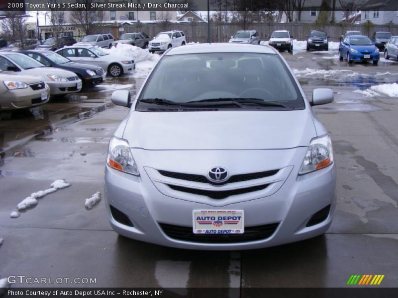 Silver Streak Mica / Dark Charcoal 2008 Toyota Yaris S Sedan