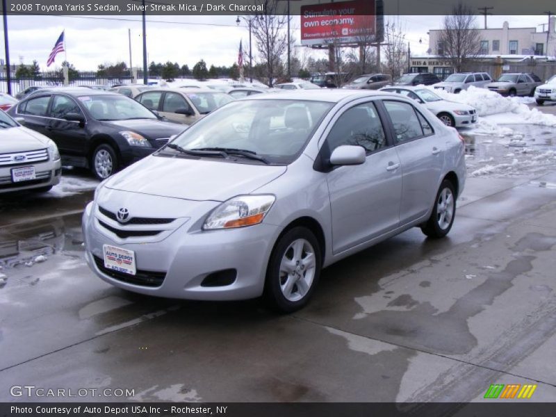 Silver Streak Mica / Dark Charcoal 2008 Toyota Yaris S Sedan