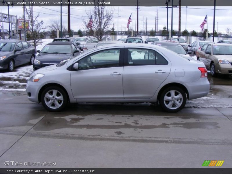 Silver Streak Mica / Dark Charcoal 2008 Toyota Yaris S Sedan