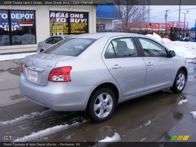 Silver Streak Mica / Dark Charcoal 2008 Toyota Yaris S Sedan