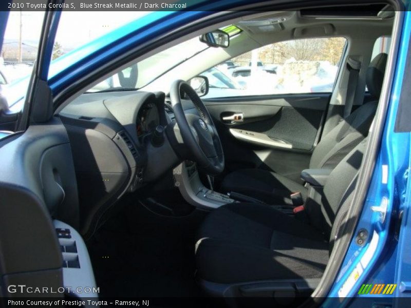 Blue Streak Metallic / Dark Charcoal 2010 Toyota Corolla S