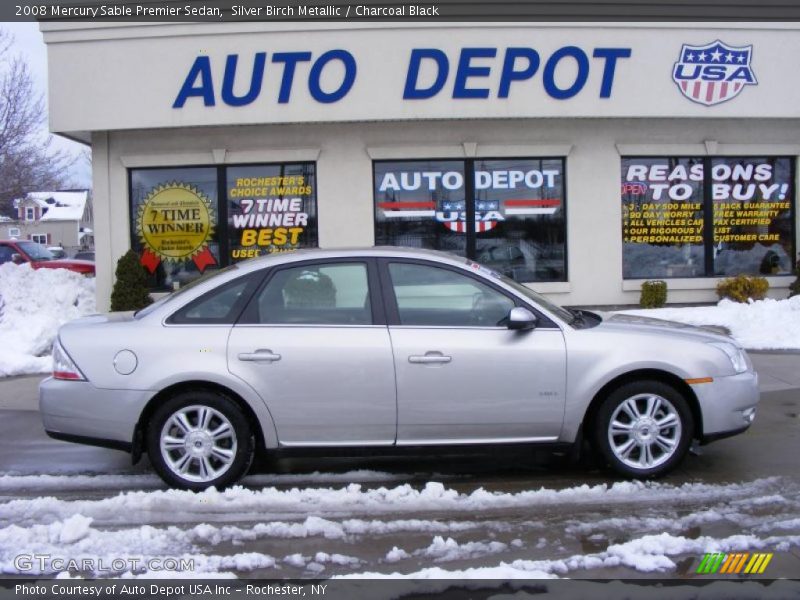 Silver Birch Metallic / Charcoal Black 2008 Mercury Sable Premier Sedan