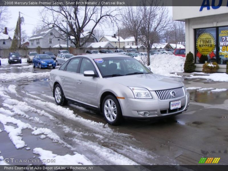 Silver Birch Metallic / Charcoal Black 2008 Mercury Sable Premier Sedan