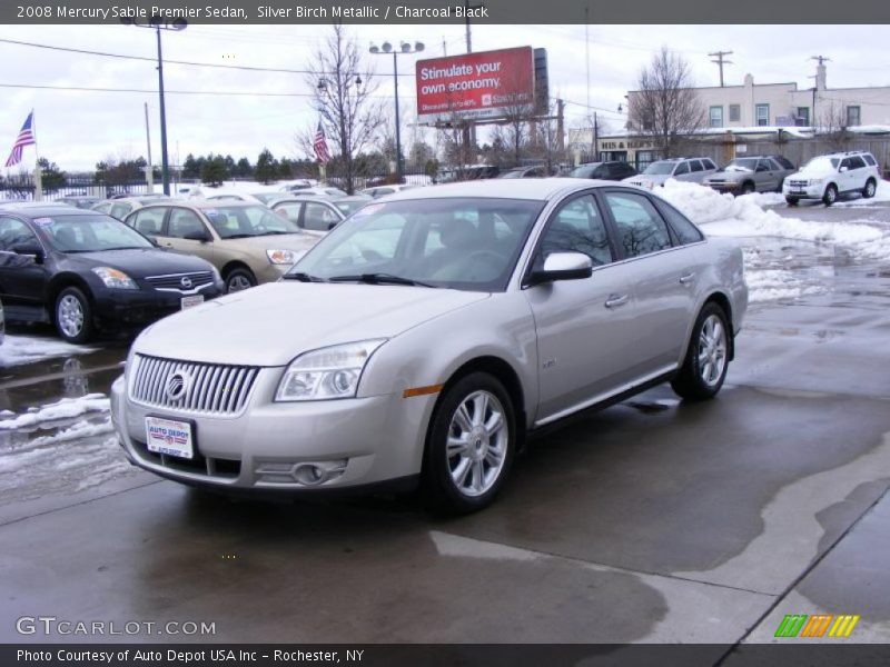 Silver Birch Metallic / Charcoal Black 2008 Mercury Sable Premier Sedan