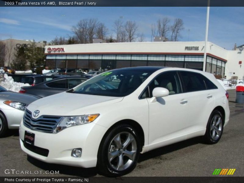 Blizzard Pearl / Ivory 2009 Toyota Venza V6 AWD