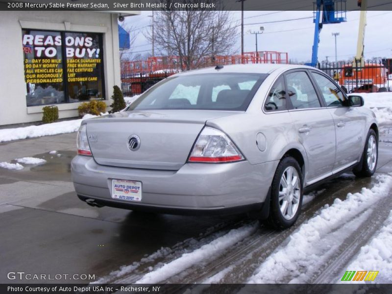Silver Birch Metallic / Charcoal Black 2008 Mercury Sable Premier Sedan