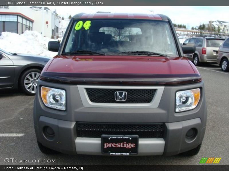 Sunset Orange Pearl / Black 2004 Honda Element EX AWD