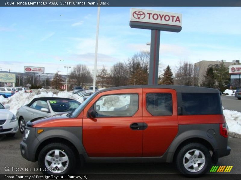 Sunset Orange Pearl / Black 2004 Honda Element EX AWD