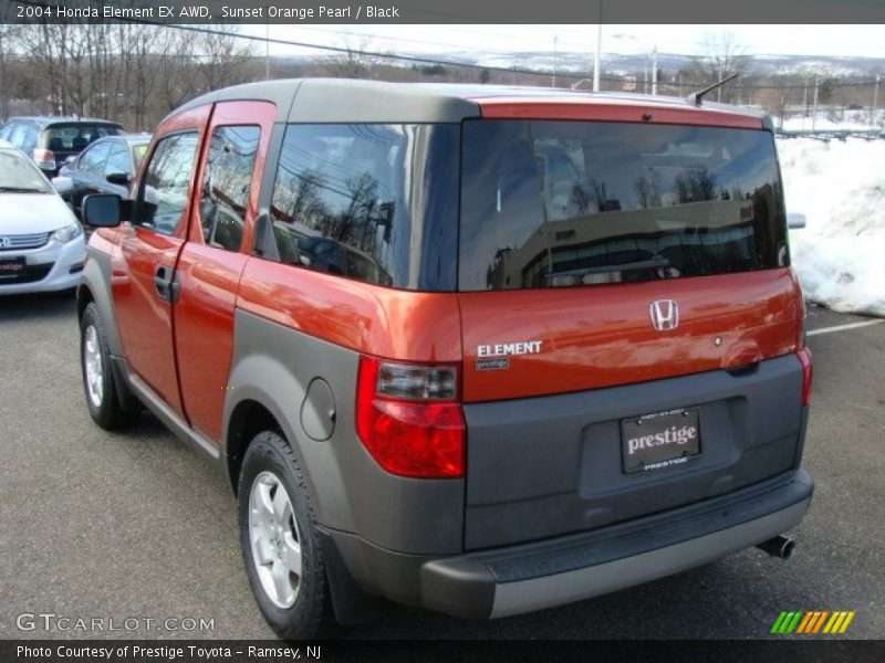 Sunset Orange Pearl / Black 2004 Honda Element EX AWD