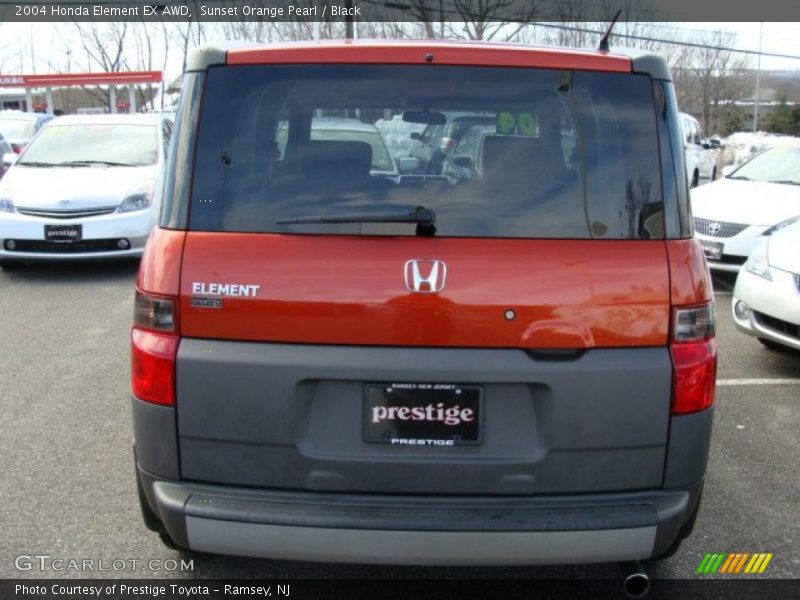 Sunset Orange Pearl / Black 2004 Honda Element EX AWD