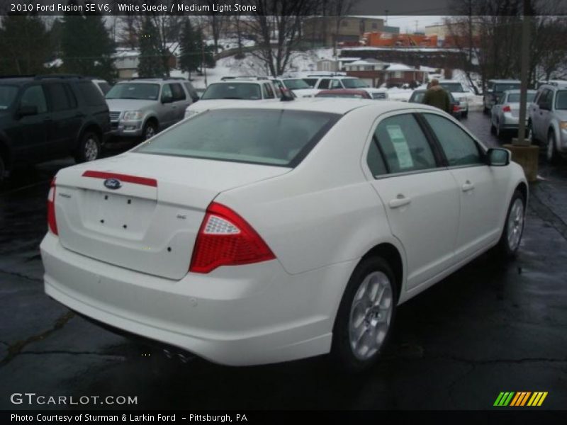 White Suede / Medium Light Stone 2010 Ford Fusion SE V6