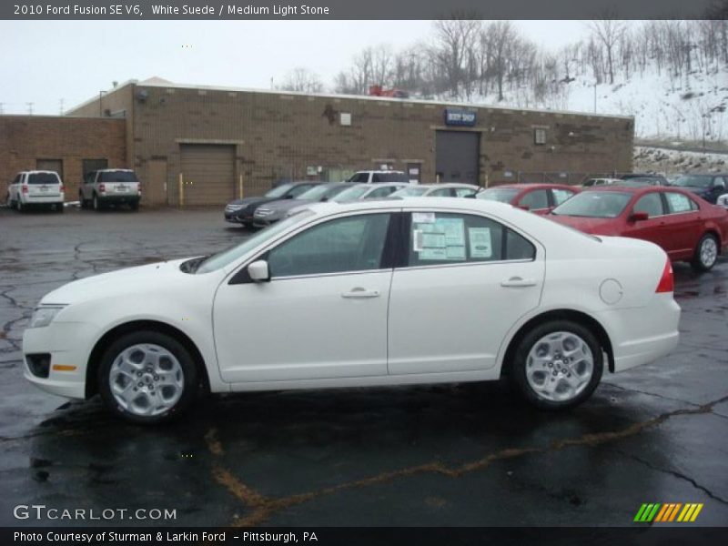 White Suede / Medium Light Stone 2010 Ford Fusion SE V6