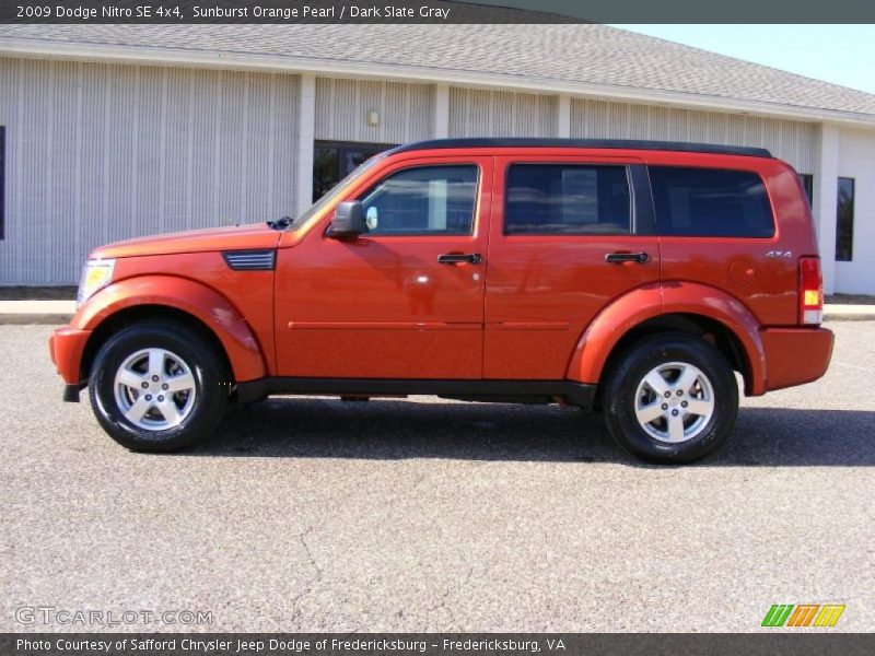 Sunburst Orange Pearl / Dark Slate Gray 2009 Dodge Nitro SE 4x4