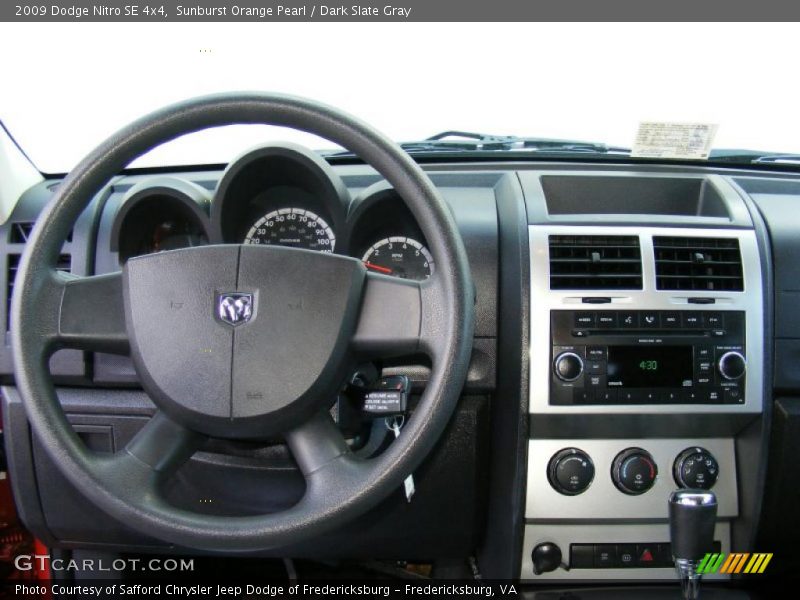 Sunburst Orange Pearl / Dark Slate Gray 2009 Dodge Nitro SE 4x4