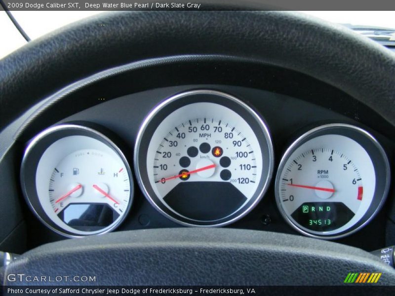 Deep Water Blue Pearl / Dark Slate Gray 2009 Dodge Caliber SXT