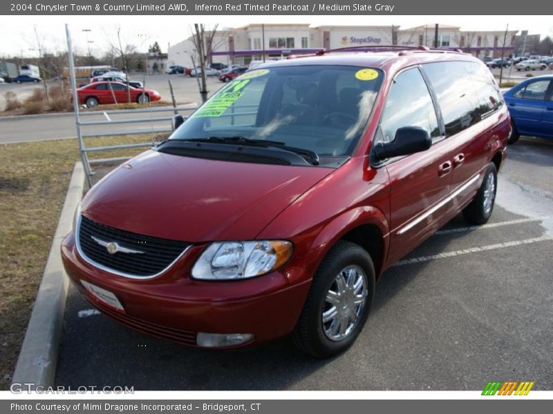 Inferno Red Tinted Pearlcoat / Medium Slate Gray 2004 Chrysler Town & Country Limited AWD