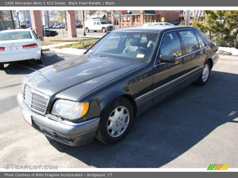Black Pearl Metallic / Black 1996 Mercedes-Benz S 420 Sedan