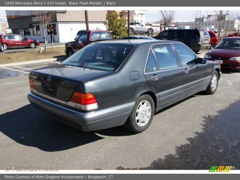 Black Pearl Metallic / Black 1996 Mercedes-Benz S 420 Sedan