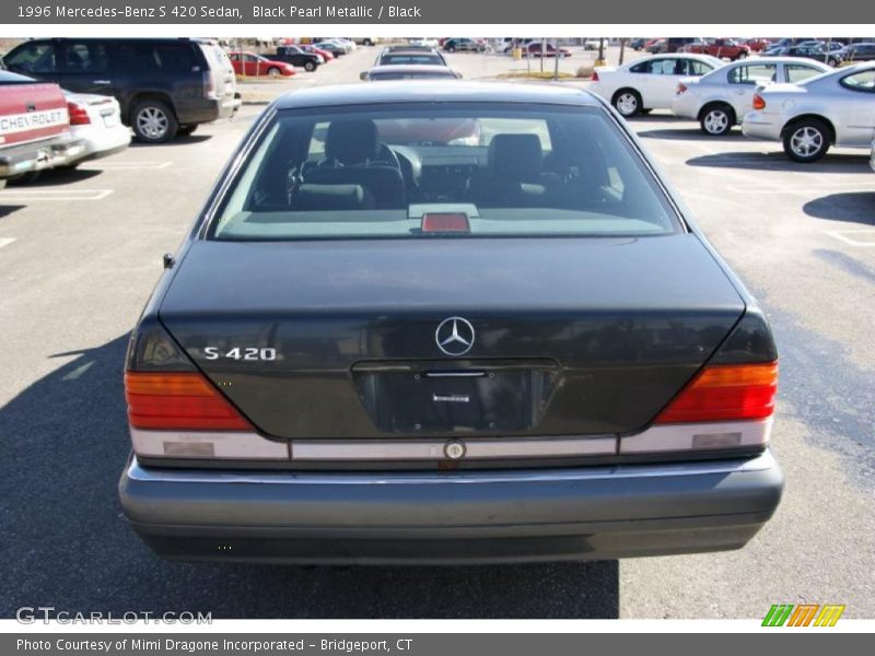 Black Pearl Metallic / Black 1996 Mercedes-Benz S 420 Sedan