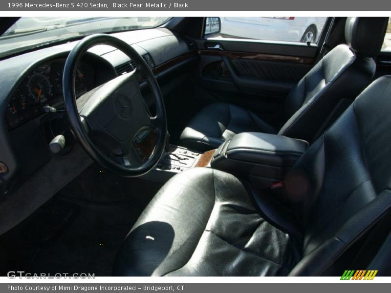 Black Pearl Metallic / Black 1996 Mercedes-Benz S 420 Sedan