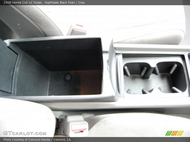 Nighthawk Black Pearl / Gray 2008 Honda Civic LX Sedan