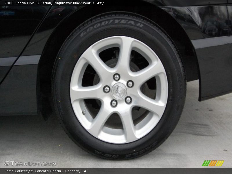 Nighthawk Black Pearl / Gray 2008 Honda Civic LX Sedan