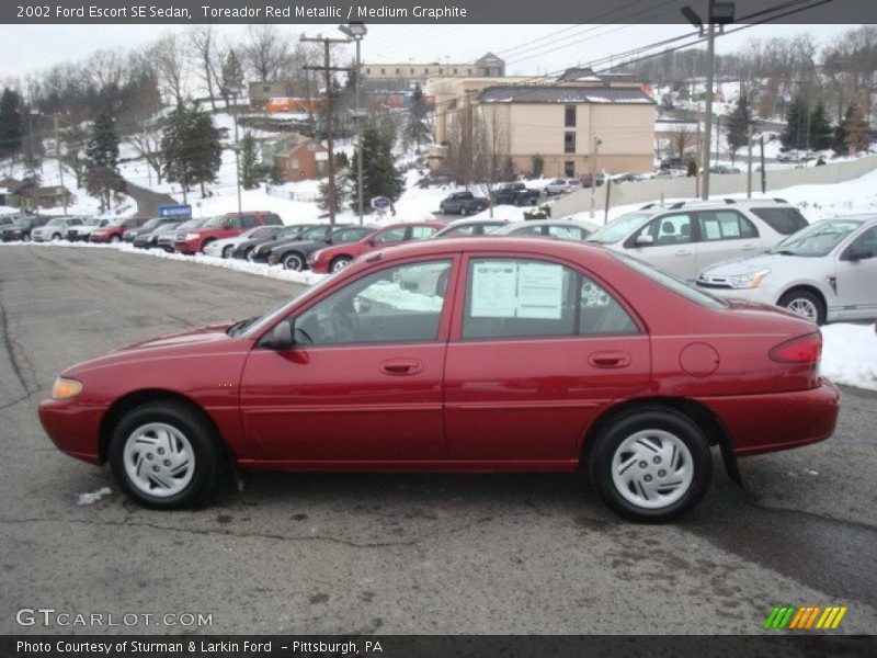 Toreador Red Metallic / Medium Graphite 2002 Ford Escort SE Sedan
