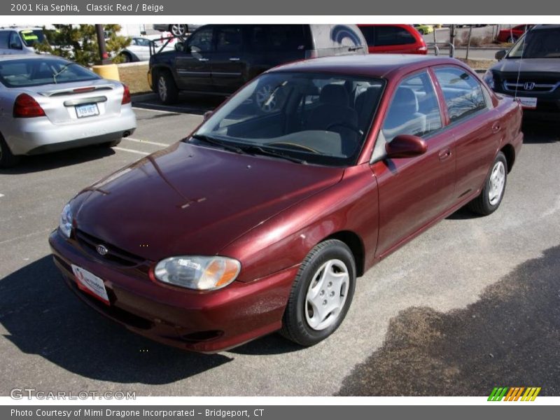 Classic Red / Beige 2001 Kia Sephia