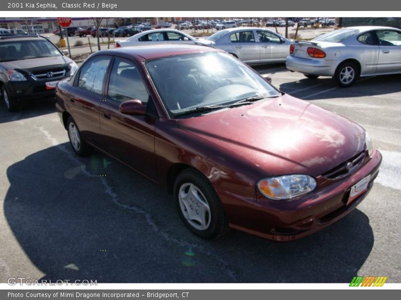 Classic Red / Beige 2001 Kia Sephia