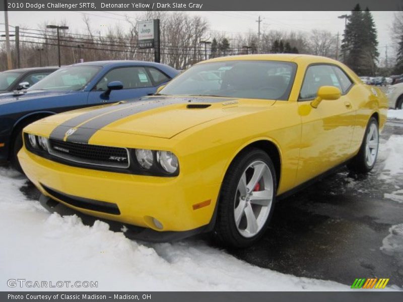 Detonator Yellow / Dark Slate Gray 2010 Dodge Challenger SRT8