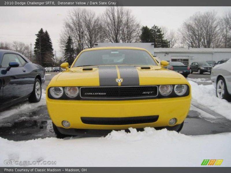 Detonator Yellow / Dark Slate Gray 2010 Dodge Challenger SRT8