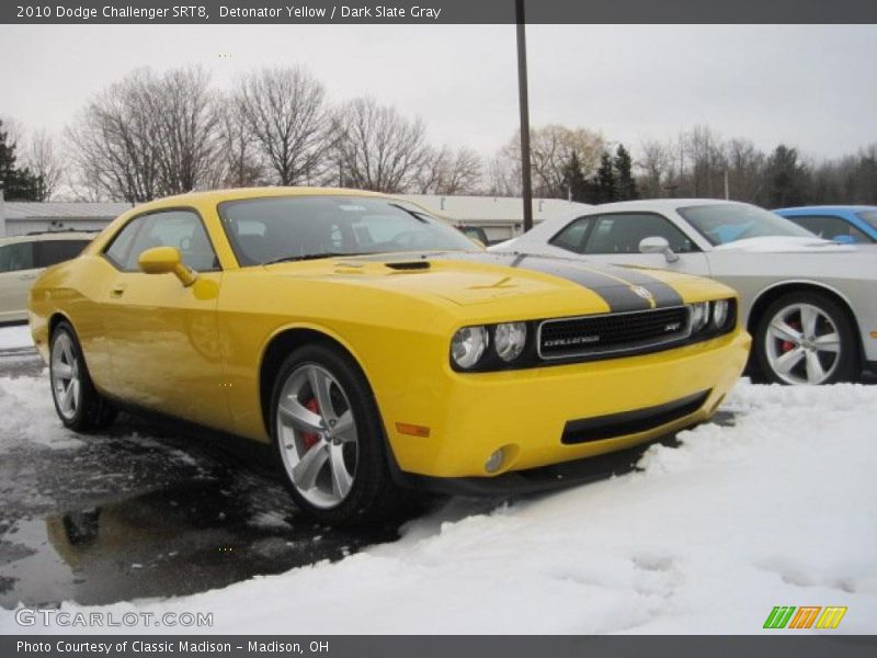 Detonator Yellow / Dark Slate Gray 2010 Dodge Challenger SRT8
