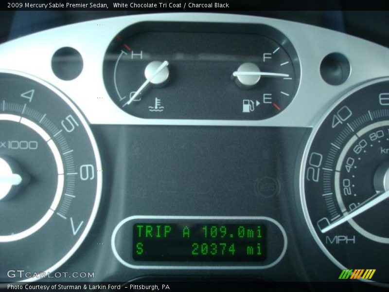 White Chocolate Tri Coat / Charcoal Black 2009 Mercury Sable Premier Sedan