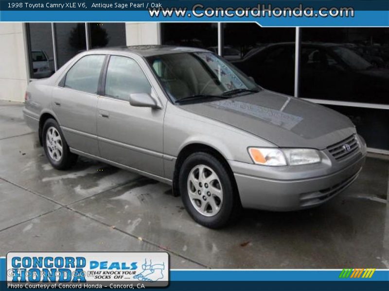 Antique Sage Pearl / Oak 1998 Toyota Camry XLE V6