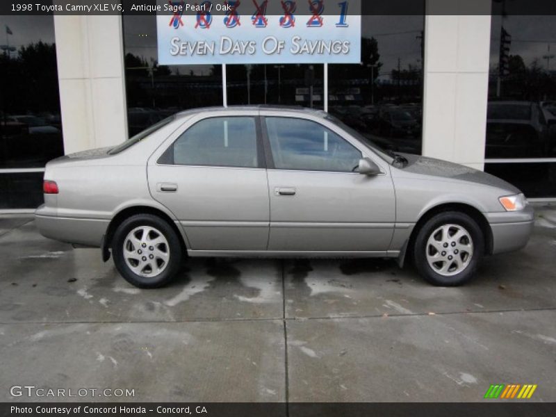 Antique Sage Pearl / Oak 1998 Toyota Camry XLE V6