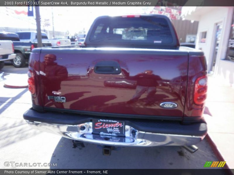 Burgundy Red Metallic / Medium Graphite Grey 2003 Ford F150 XLT SuperCrew 4x4