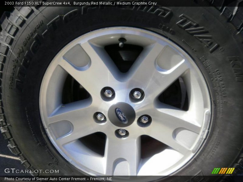Burgundy Red Metallic / Medium Graphite Grey 2003 Ford F150 XLT SuperCrew 4x4
