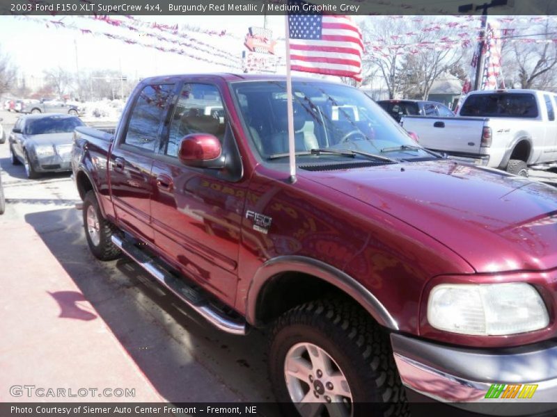 Burgundy Red Metallic / Medium Graphite Grey 2003 Ford F150 XLT SuperCrew 4x4