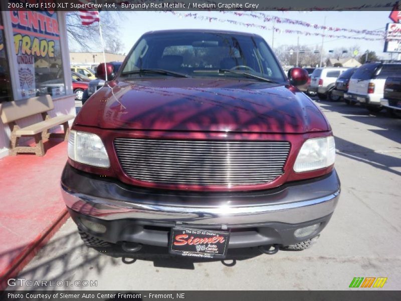 Burgundy Red Metallic / Medium Graphite Grey 2003 Ford F150 XLT SuperCrew 4x4