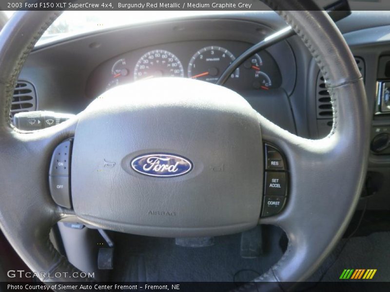 Burgundy Red Metallic / Medium Graphite Grey 2003 Ford F150 XLT SuperCrew 4x4