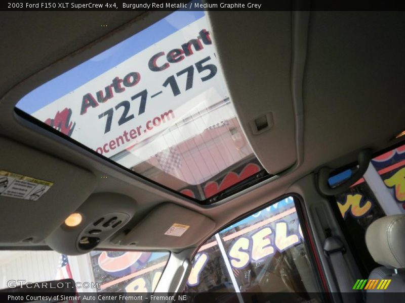 Burgundy Red Metallic / Medium Graphite Grey 2003 Ford F150 XLT SuperCrew 4x4