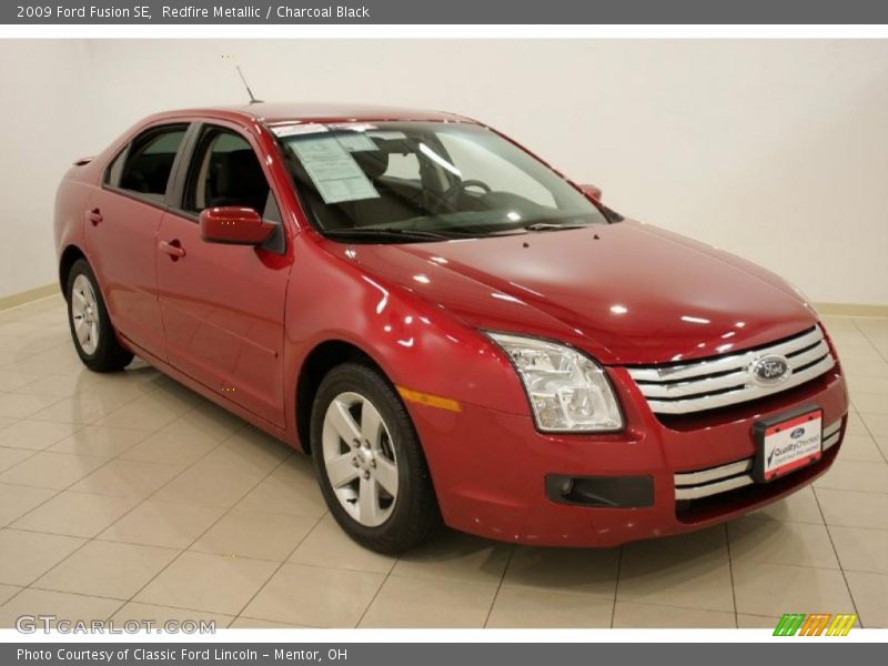 Redfire Metallic / Charcoal Black 2009 Ford Fusion SE