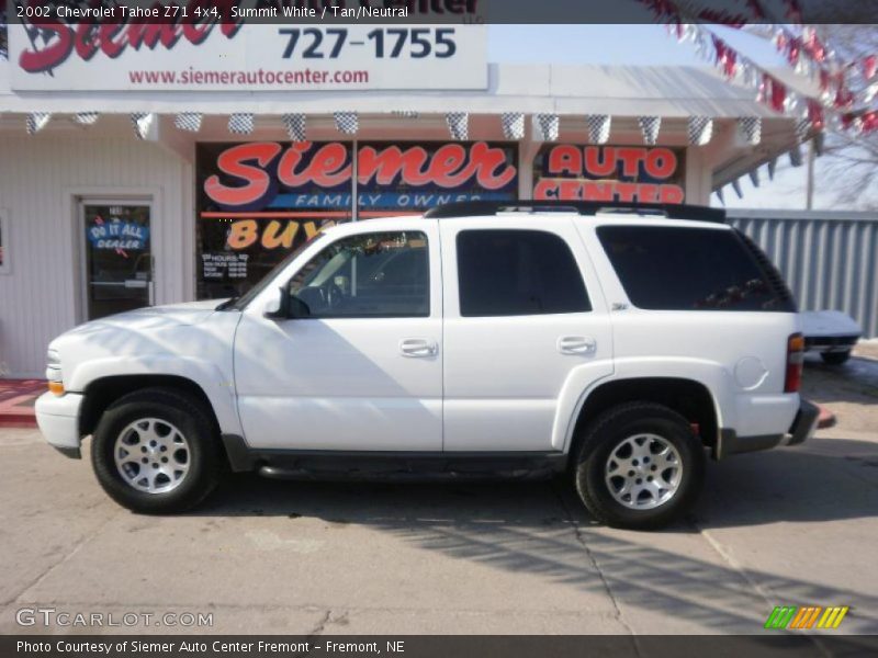 Summit White / Tan/Neutral 2002 Chevrolet Tahoe Z71 4x4
