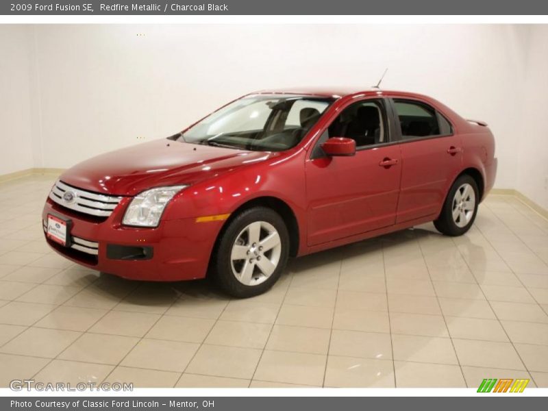 Redfire Metallic / Charcoal Black 2009 Ford Fusion SE