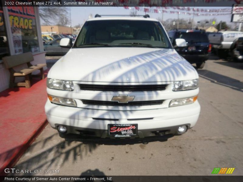 Summit White / Tan/Neutral 2002 Chevrolet Tahoe Z71 4x4