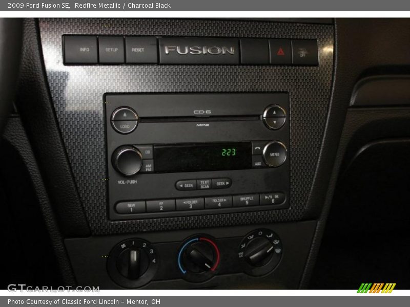 Redfire Metallic / Charcoal Black 2009 Ford Fusion SE