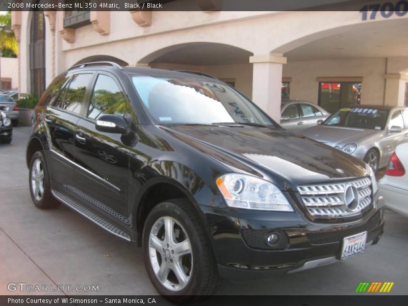 Black / Black 2008 Mercedes-Benz ML 350 4Matic