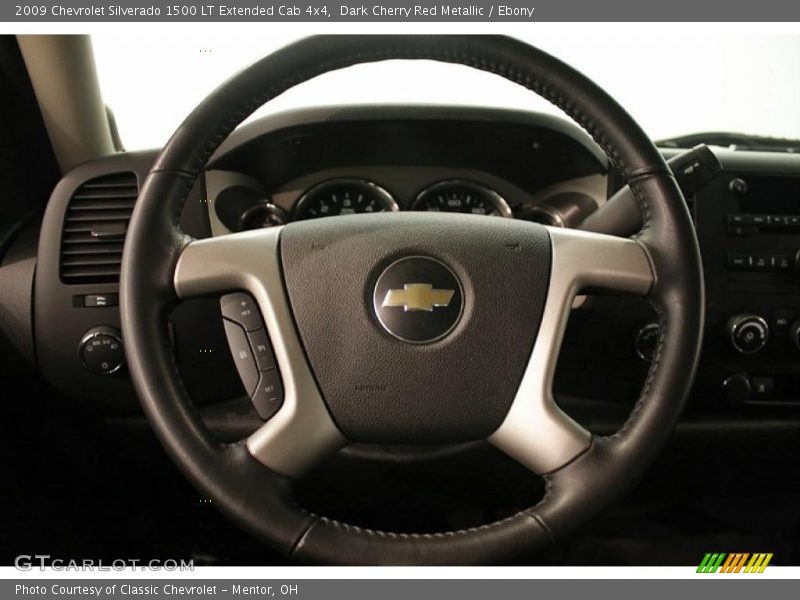 Dark Cherry Red Metallic / Ebony 2009 Chevrolet Silverado 1500 LT Extended Cab 4x4